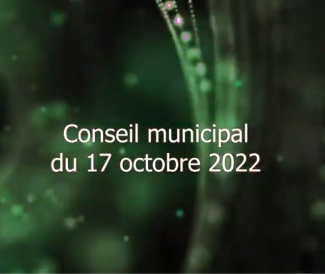 Revivez le Conseil Municipal du 17 octobre 2022
